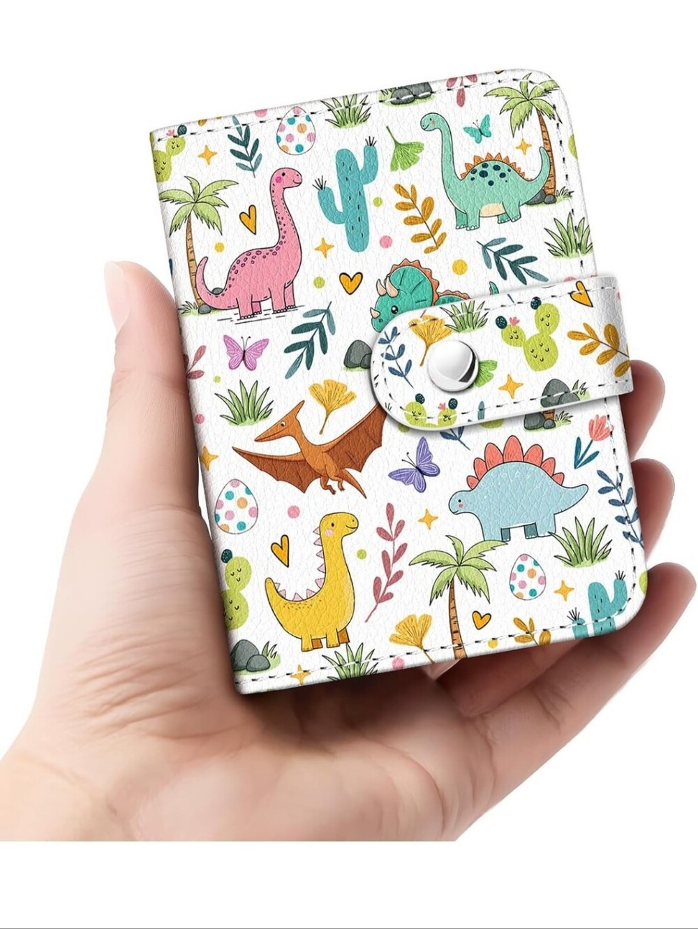 Kids Dino Cartoon Wallet - White Multicolor